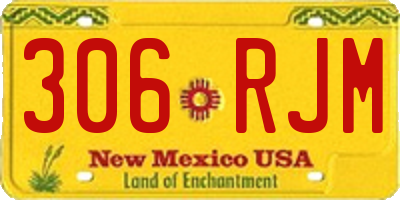 NM license plate 306RJM