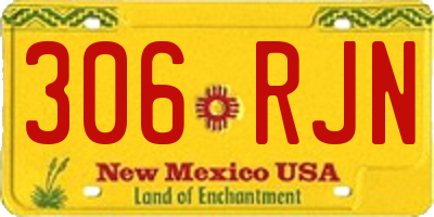 NM license plate 306RJN