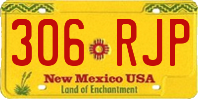NM license plate 306RJP