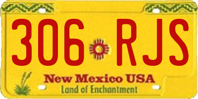 NM license plate 306RJS
