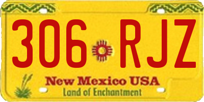 NM license plate 306RJZ