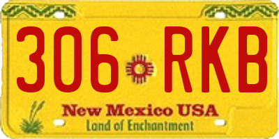 NM license plate 306RKB