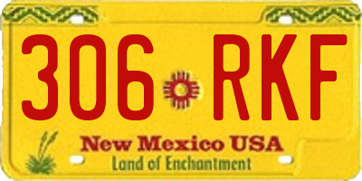 NM license plate 306RKF