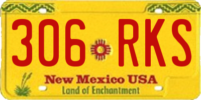 NM license plate 306RKS