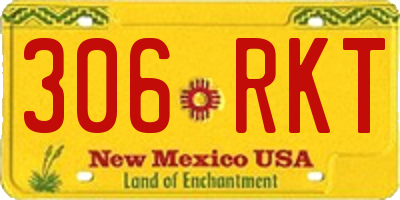 NM license plate 306RKT