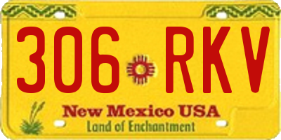 NM license plate 306RKV
