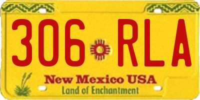 NM license plate 306RLA