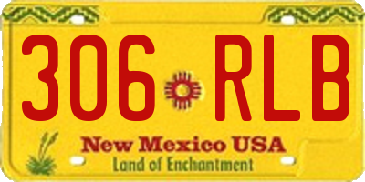 NM license plate 306RLB