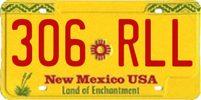 NM license plate 306RLL