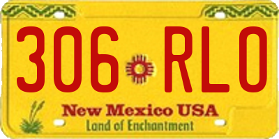 NM license plate 306RLO