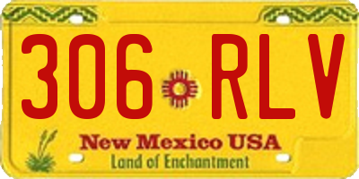 NM license plate 306RLV