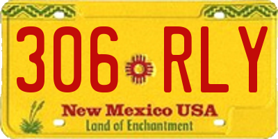 NM license plate 306RLY