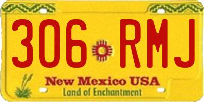 NM license plate 306RMJ