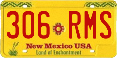 NM license plate 306RMS