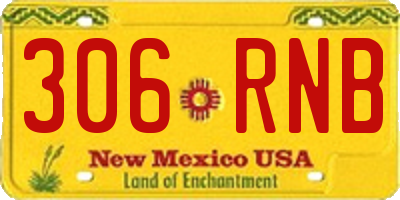 NM license plate 306RNB