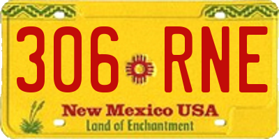NM license plate 306RNE