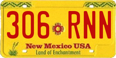NM license plate 306RNN