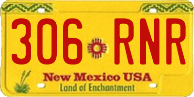 NM license plate 306RNR