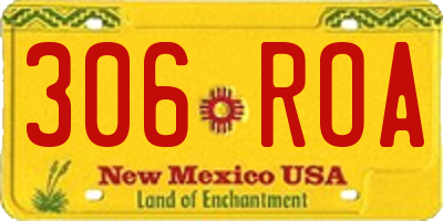 NM license plate 306ROA