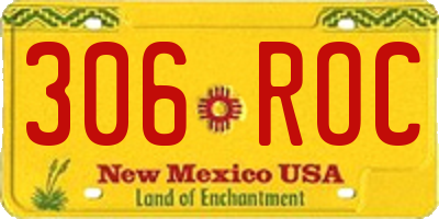 NM license plate 306ROC