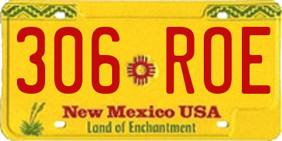 NM license plate 306ROE