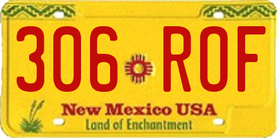 NM license plate 306ROF