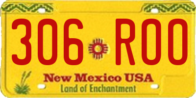 NM license plate 306ROO