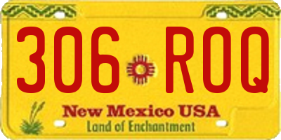 NM license plate 306ROQ