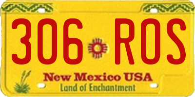 NM license plate 306ROS