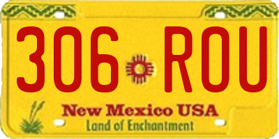 NM license plate 306ROU