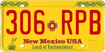 NM license plate 306RPB