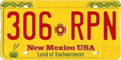 NM license plate 306RPN