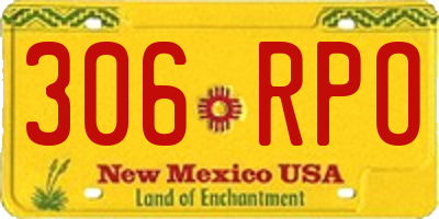 NM license plate 306RPO