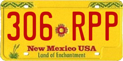 NM license plate 306RPP