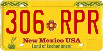 NM license plate 306RPR