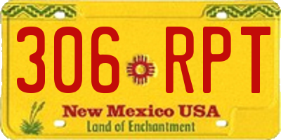 NM license plate 306RPT