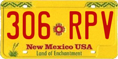 NM license plate 306RPV