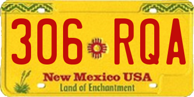 NM license plate 306RQA