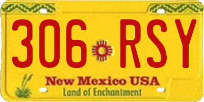 NM license plate 306RSY