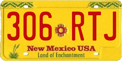 NM license plate 306RTJ