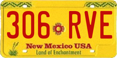 NM license plate 306RVE