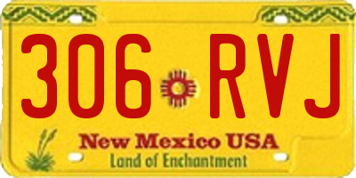 NM license plate 306RVJ