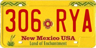 NM license plate 306RYA