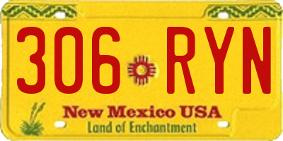 NM license plate 306RYN
