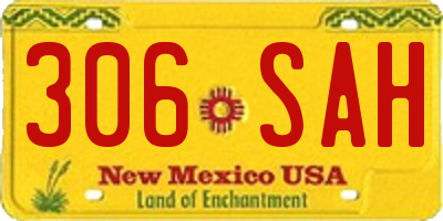 NM license plate 306SAH