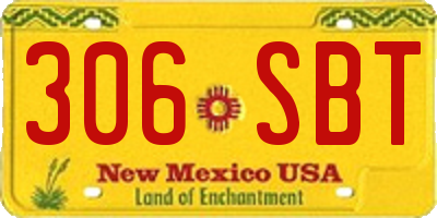 NM license plate 306SBT