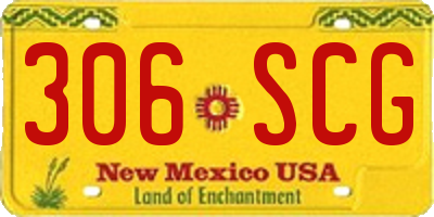 NM license plate 306SCG