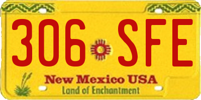 NM license plate 306SFE