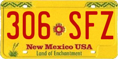 NM license plate 306SFZ