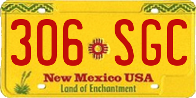 NM license plate 306SGC